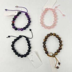 80R. Stone Braided Shamballa Bracelet 10MM
